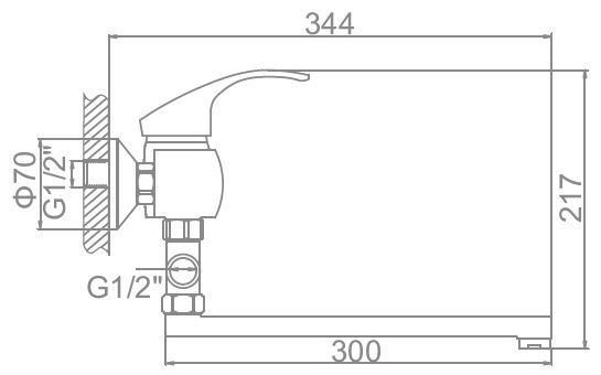 Смеситель для ванны Ledeme L2121