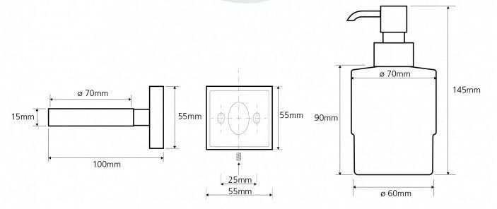 Настенный дозатор для жидкого мыла Bemeta Beta, 132109102