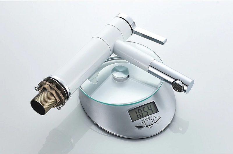 Смеситель для умывальника белый/хром Ledeme L1152