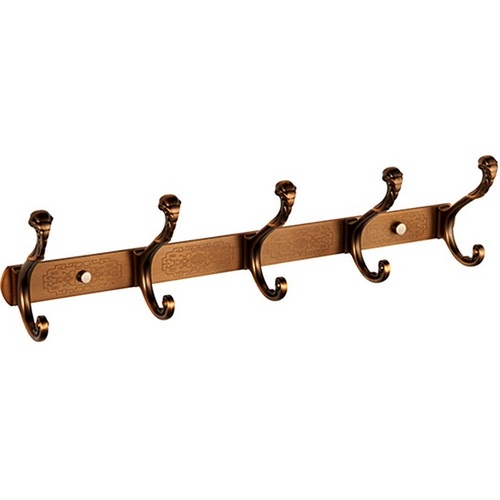 Планка с 5 неподвижными крючками (бронза) Ledeme L214-5