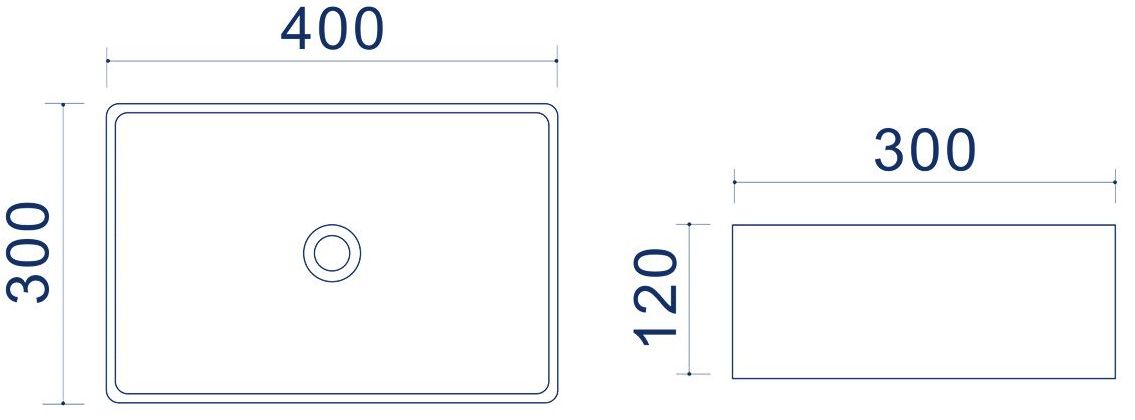 Накладной умывальник Uptrend Roma 40x30, TR41313