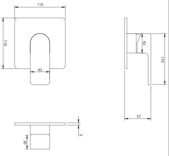 Смеситель для душа Omnires Baretti, BA7845CR