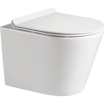 Унитаз подвесной безободковый Belbagno Flay-R, BB053CHR