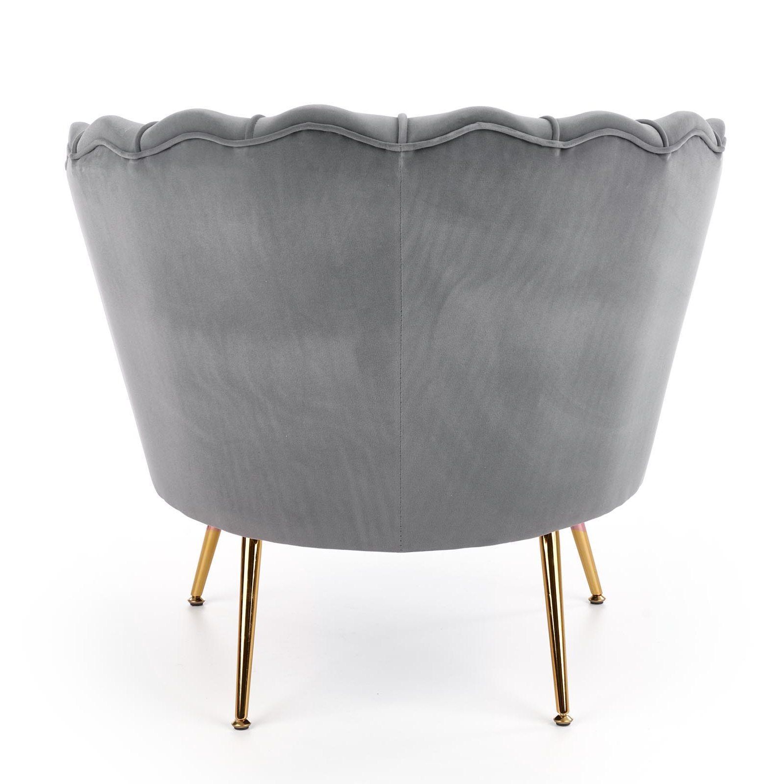 Кресло Halmar Amorinito серый/золотой, V-CH-AMORINITO-FOT-POPIEL