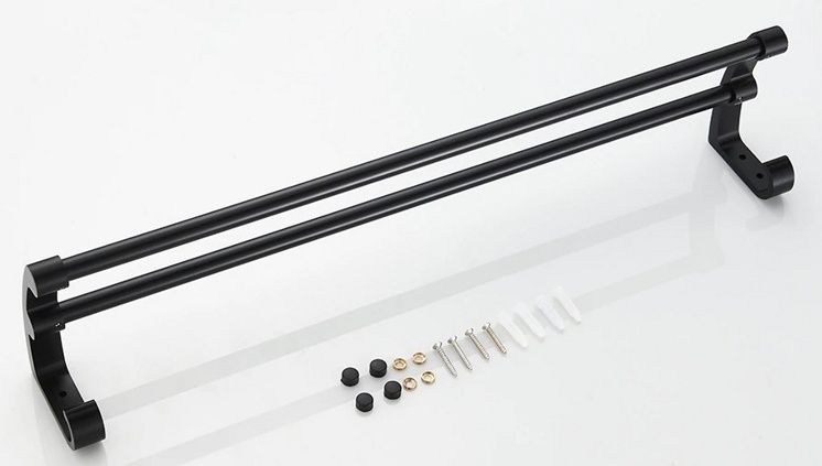 Полотенцедержатель двойной (черный) Ledeme L5509