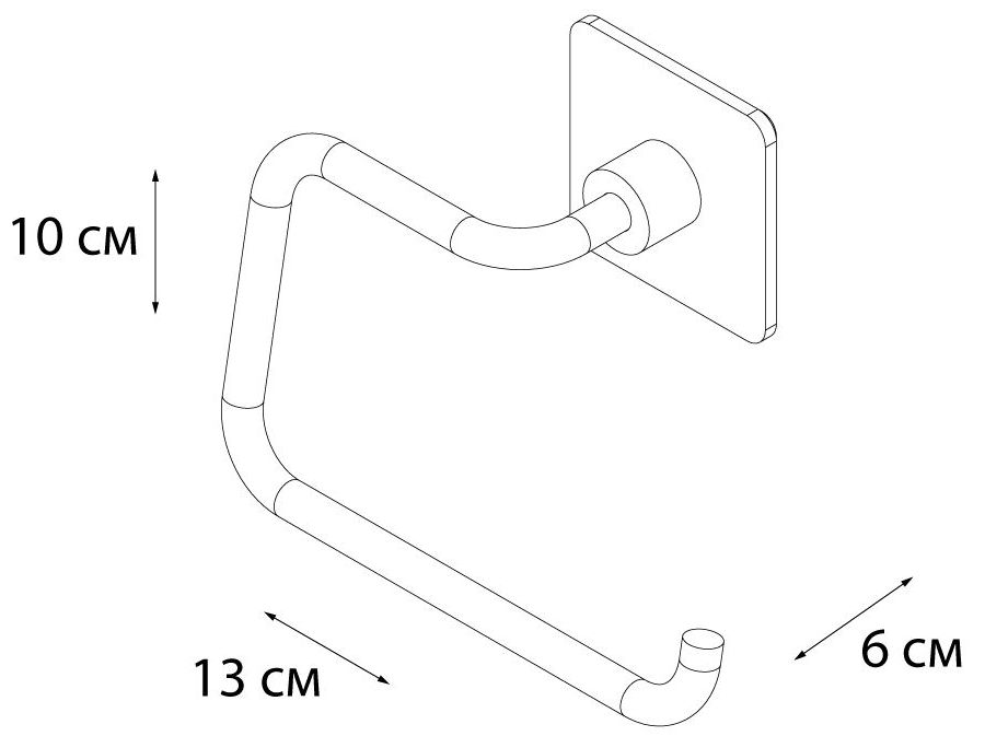 Держатель запасного рулона Fixsen Square, FX-93110B