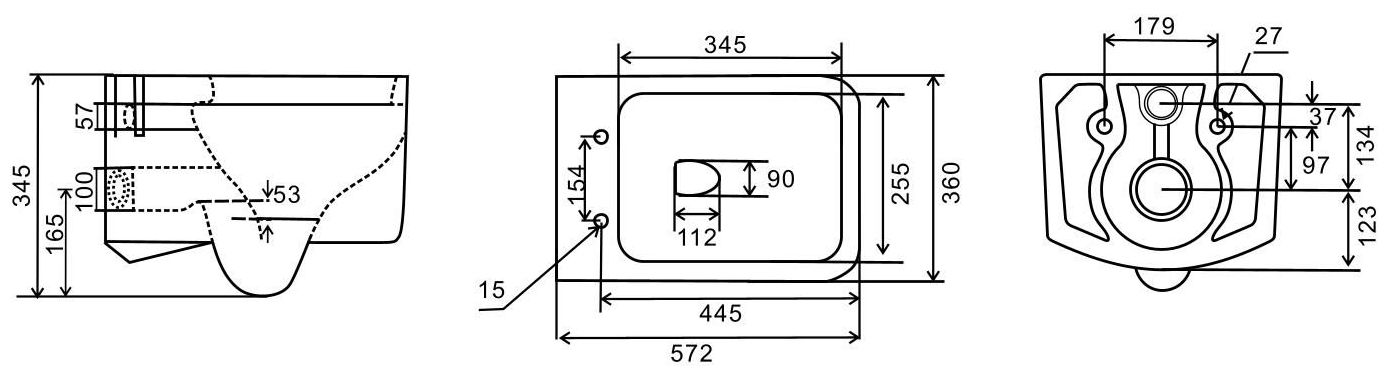 Унитаз подвесной Uptrend Accord Rimless, TR2122D