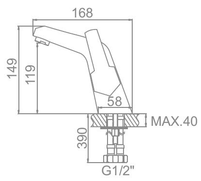 Смеситель для умывальника Ledeme L1059