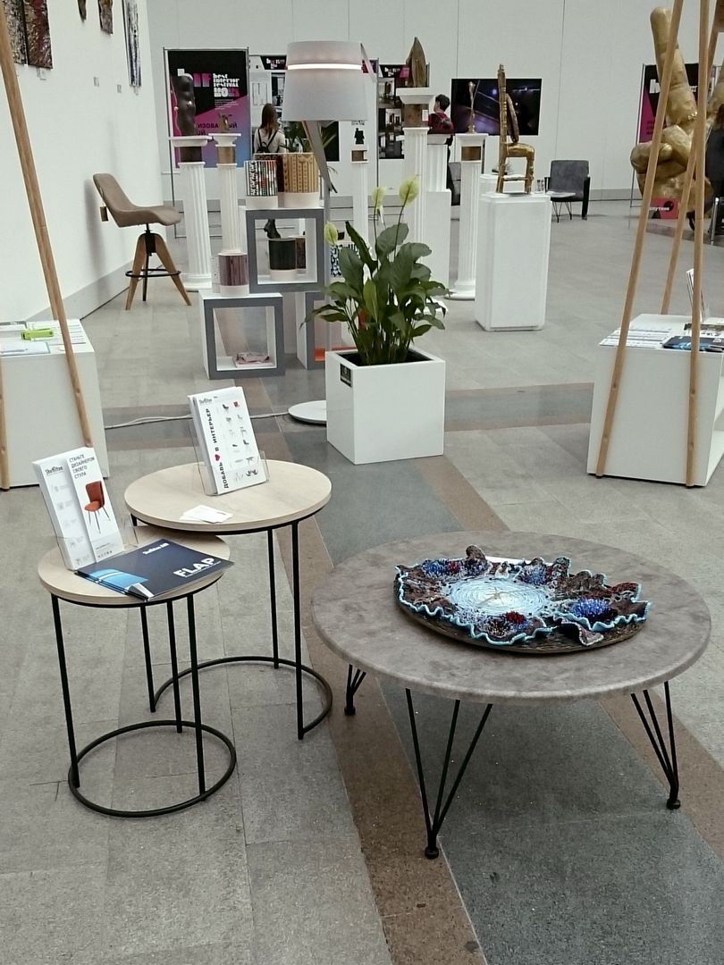 Столик журнальный Sheffilton SHT-CT7 дуб беленый/черный муар, 190222