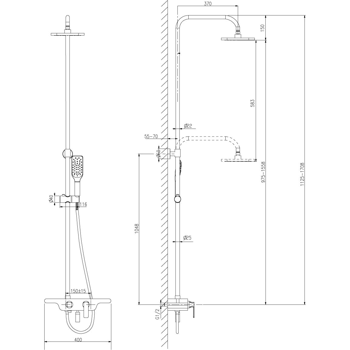 Смеситель для ванны с верх. душевой лейкой 1-функциональная лейка поворотный излив Lemark Tropik, LM7006C