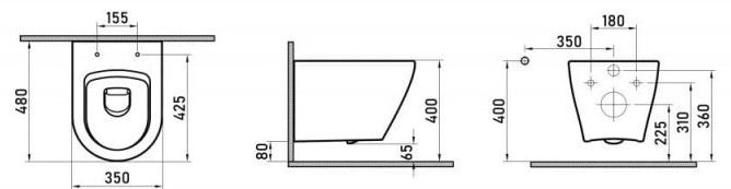 Комплект Berges Atom Line, кнопка хром глянец, унитаз Okus, сиденье Toma Slim, 042447