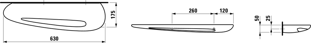 Полочка с полотенцедержателем Laufen Alessi One 8709720000001, 8.7097.2.000.000.1