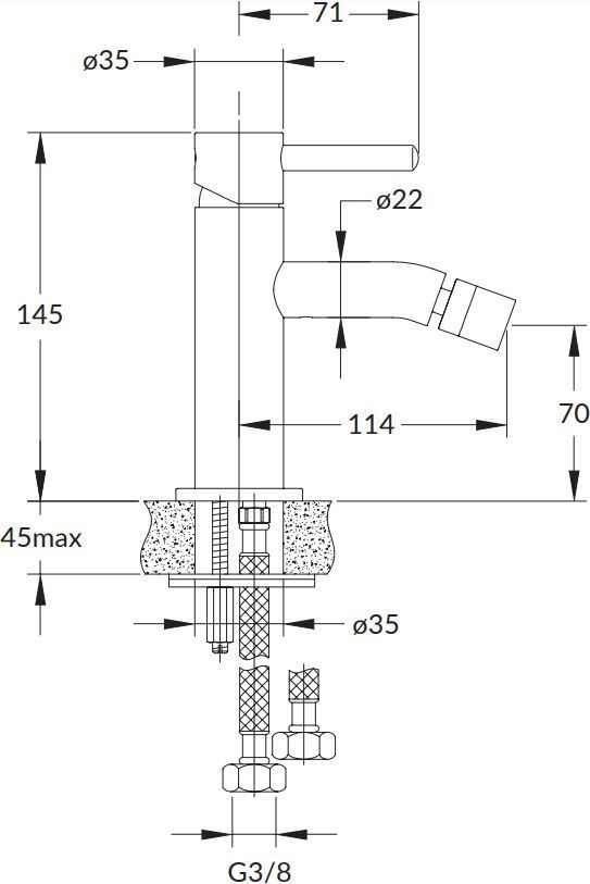 Смеситель для биде Omnires Y, Y1220NI