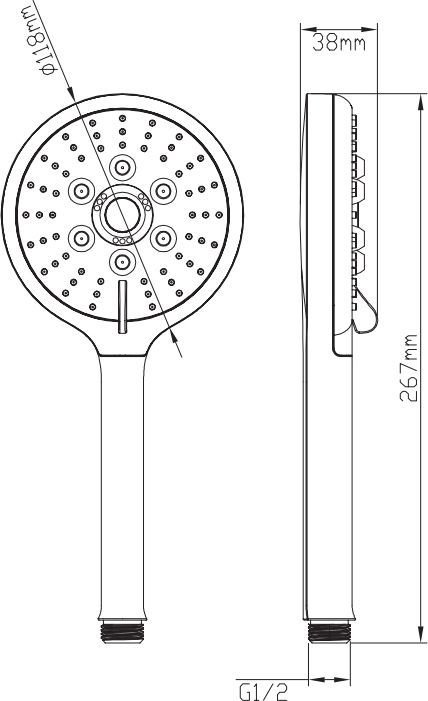 Ручной душ Omnires, RIBBON-RCR