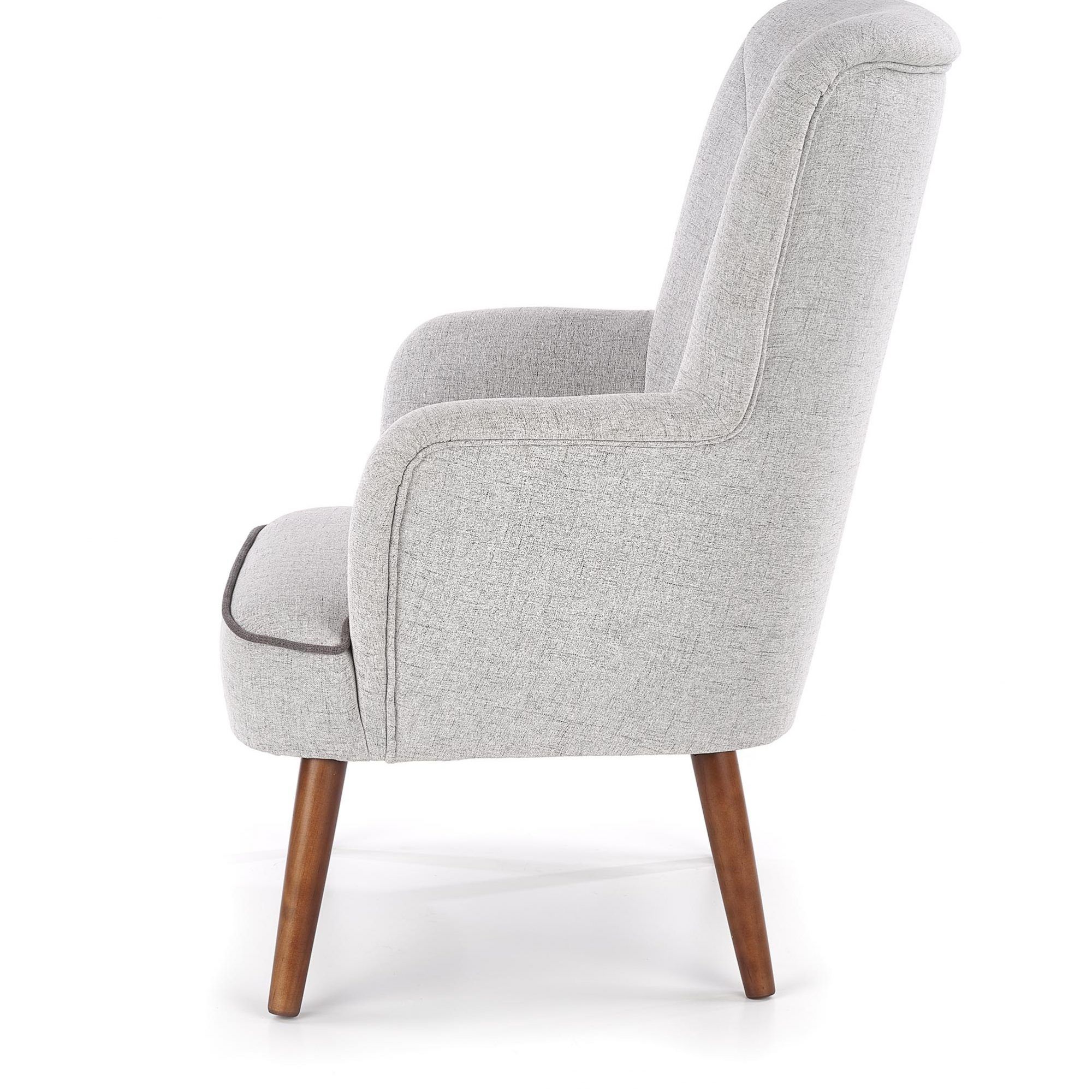 Кресло Halmar Bishop светло-серый/орех, V-PL-BISHOP-FOT