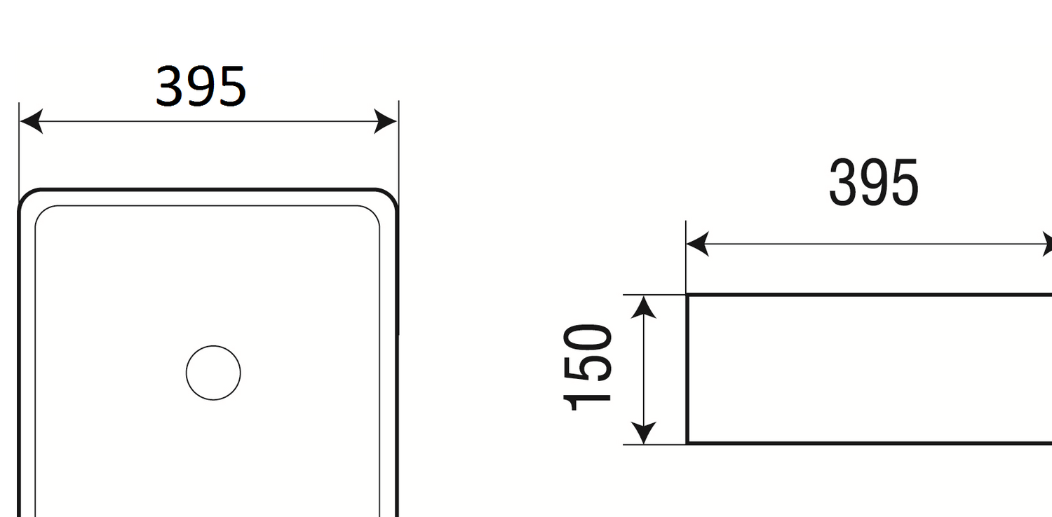 Раковина накладная WeltWasser ELBACH 20755 39.5x39.5