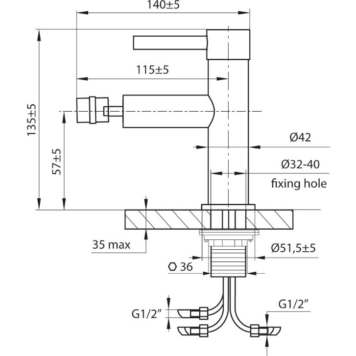 Смеситель для биде Ahti Polar Circle, PC501001