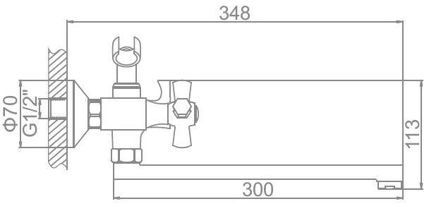 Смеситель для ванны Ledeme L2590