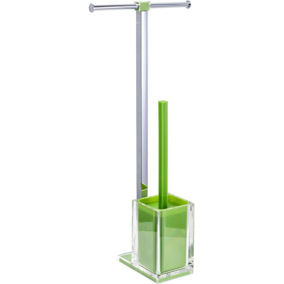 Стойка напольная б/д двойной + ерш Fixsen Rainbow зеленая, FX-32-04