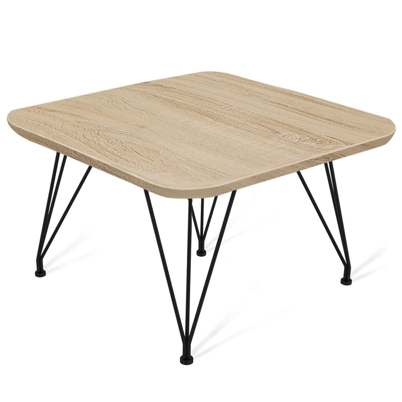 Столик журнальный Sheffilton SHT-TU29/H36/ЛДСП 60/60 дуб сонома/черный муар, 191162