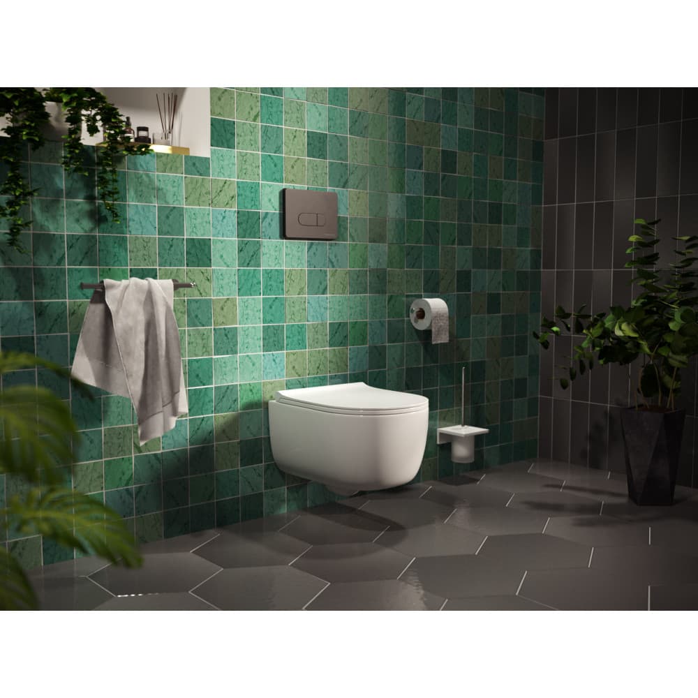 Инсталляция для скрытого монтажа унитаза Berges Novum кнопка D5 Soft Touch черная, 040235