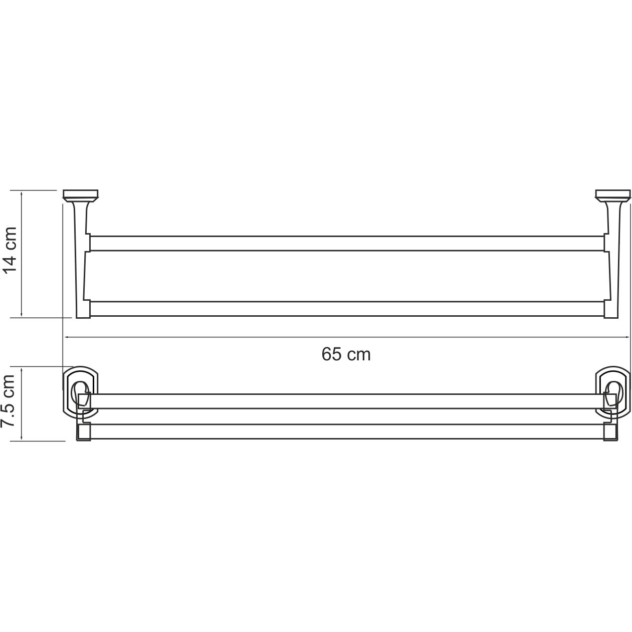 Штанга для полотенец двойная WasserKRAFT Oder, K-3040