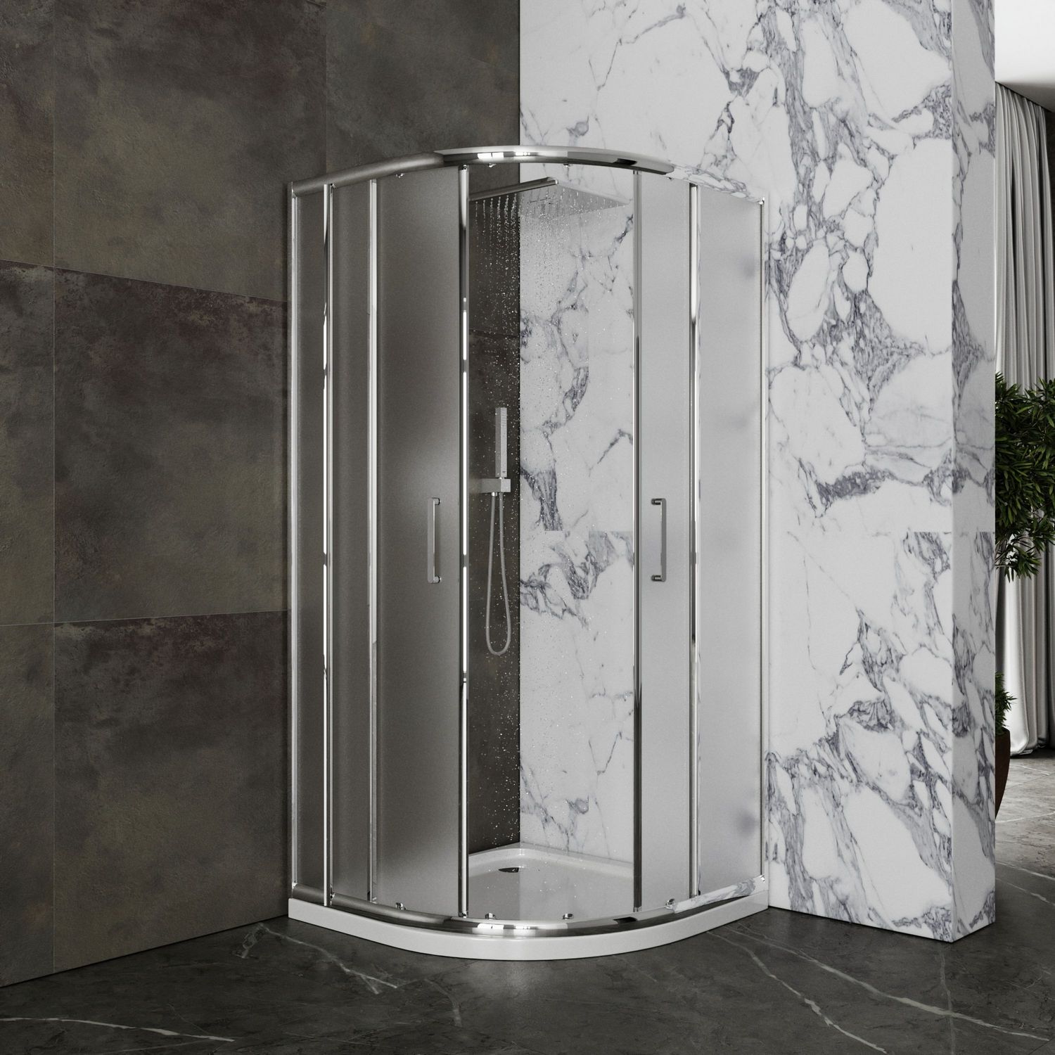 Душевой уголок Roxen Santi 90x90 матовое стекло, 55020-90C