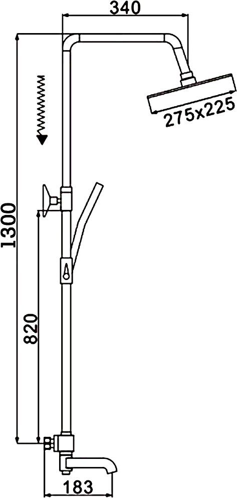 Душевая система Rose, R3536