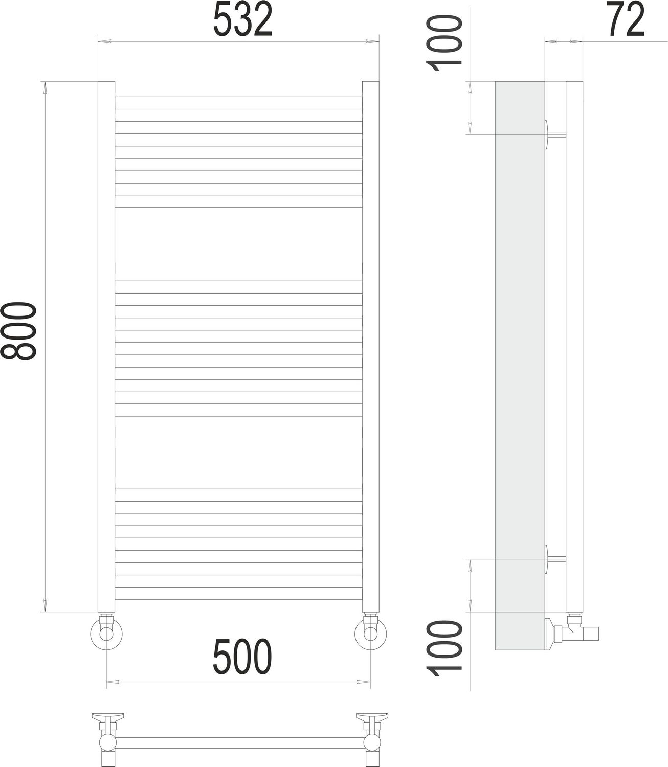 Полотенцесушитель Terminus Аврора Стандарт П16 50x80