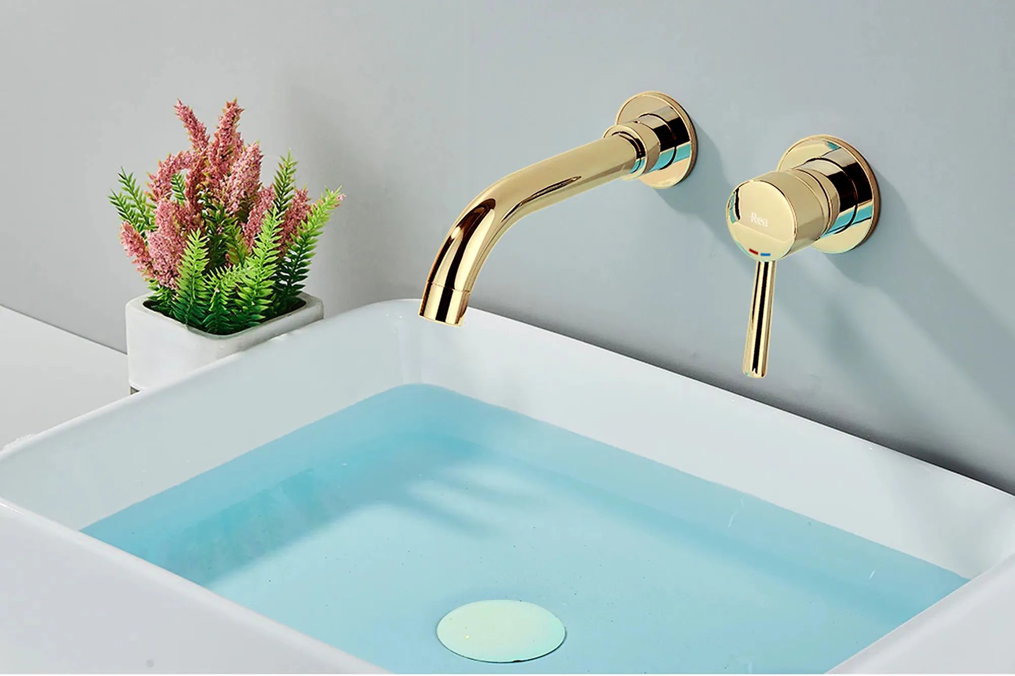 Смеситель встраиваемый Rea Lungo Long Gold, REA-B0370