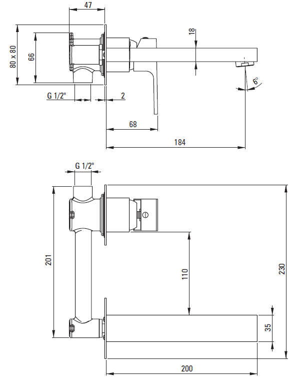 Смеситель для раковины скрытого монтажа Deante Anemon, BCZ_054L