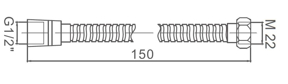 Шланг для душа 150 см Ledeme L40-1