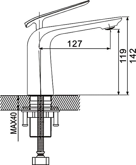 Смеситель для раковины Rose, R1301F