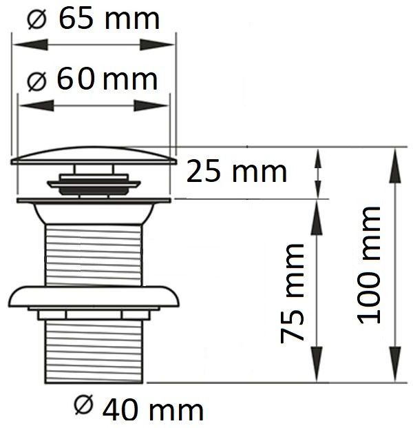 Донный клапан CeramaLux, RD004