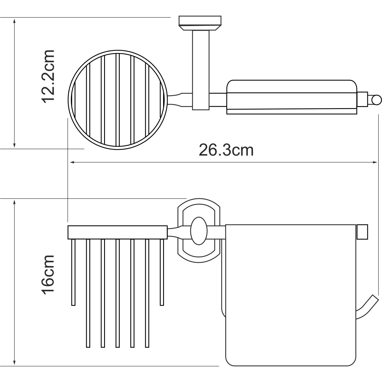 Держатель туалетной бумаги и освежителя WasserKRAFT Oder, K-3059