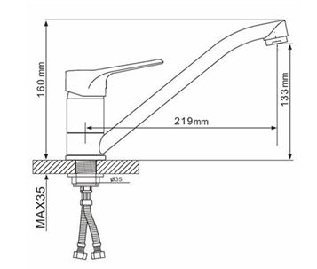 Смеситель для кухни Gappo G4936