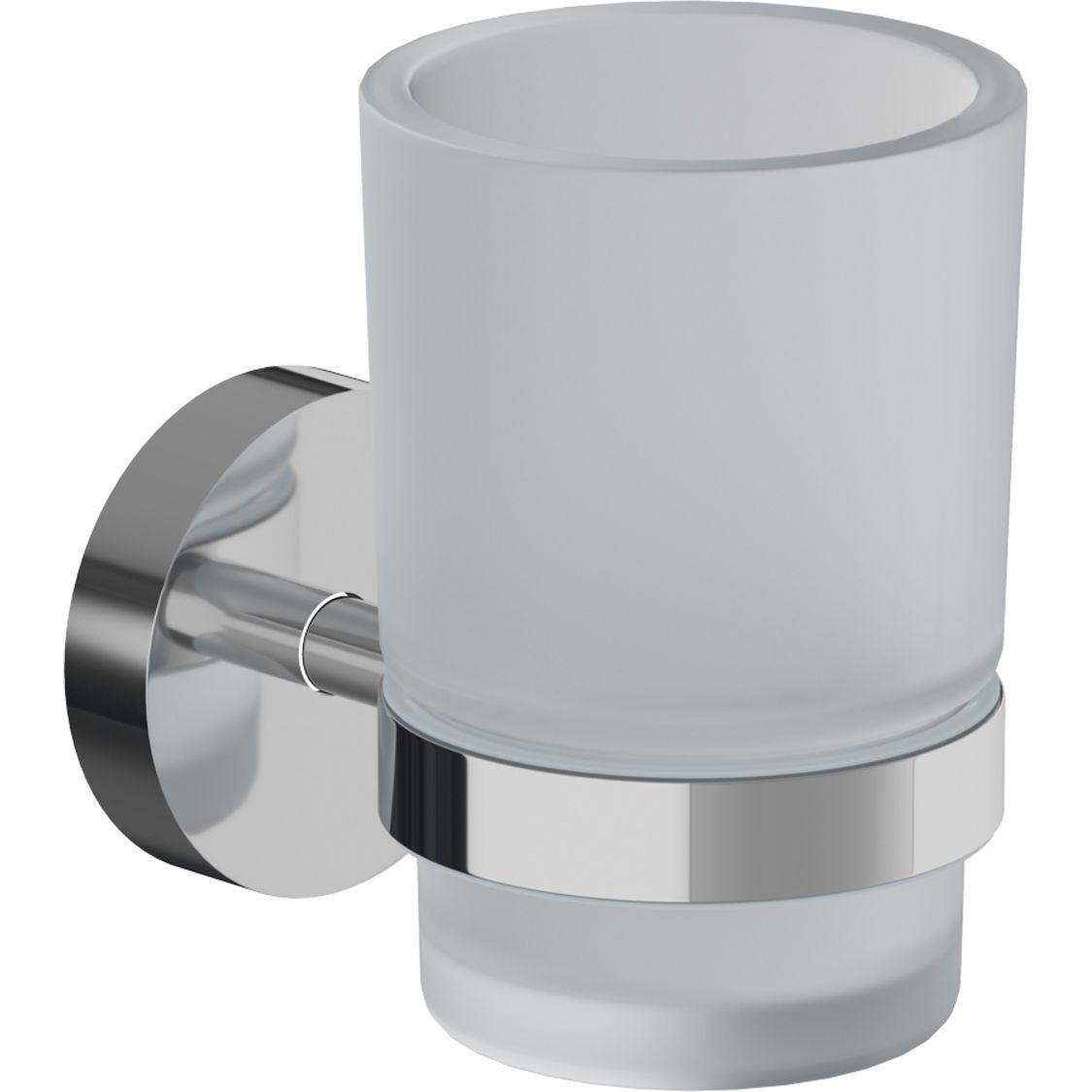 Подстаканник одинарный, матовое стекло, сплав металлов, Iddis Sena, SENSSG1i45