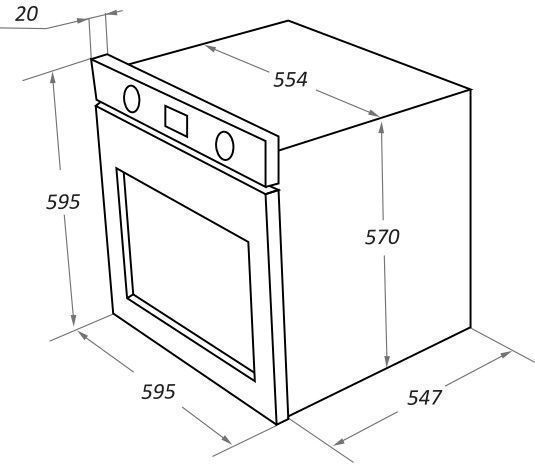 Шкаф духовой электрический Maunfeld, EOEH.7611SCB