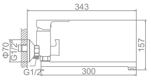 Смеситель для ванны Ledeme L2203