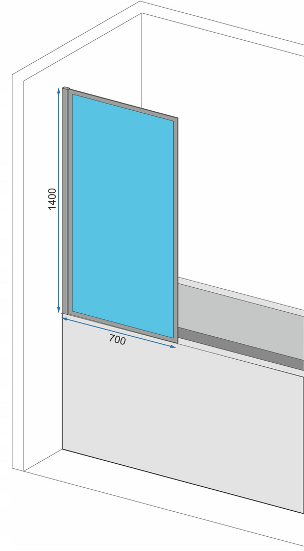 Шторка на ванну Rea Lagos 70, REA-K7632