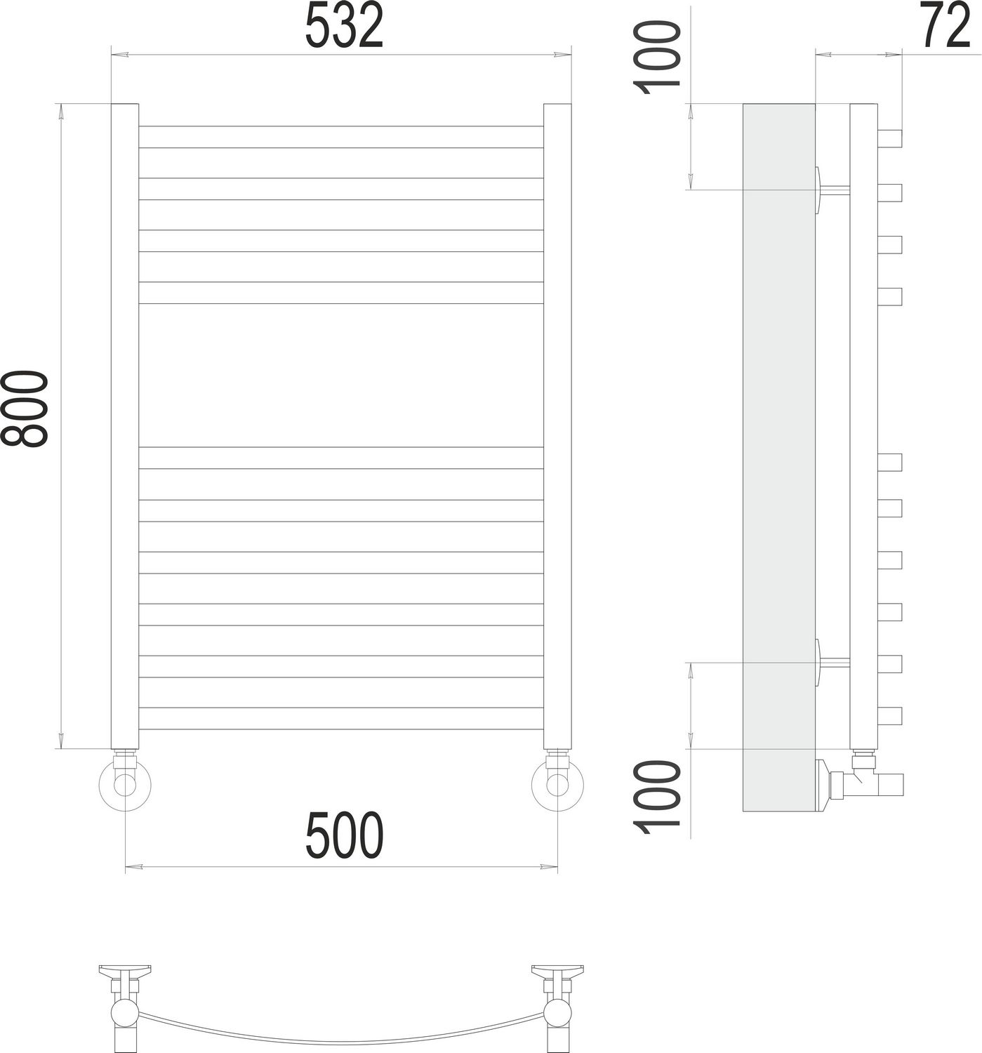 Полотенцесушитель Terminus Авиэль П10 50x80