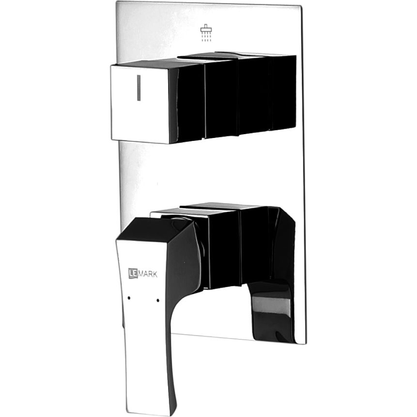 Смеситель для ванны и душа встраиваемый с 3-функциональным дивертором без аксессуаров Lemark Unit, LM4528C