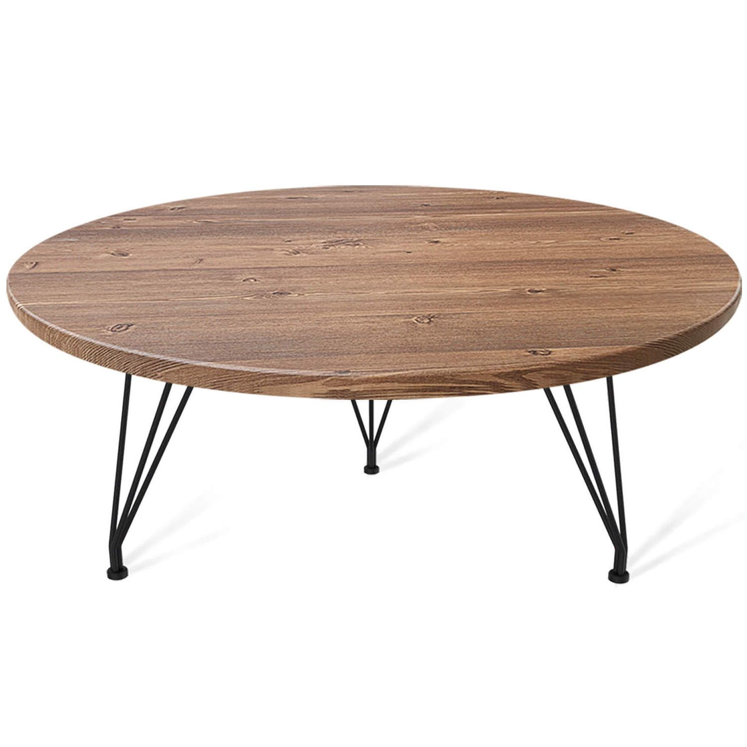 Столик журнальный Sheffilton SHT-TU29/H36/МДФ 70 орех светлый/черный муар, 191166