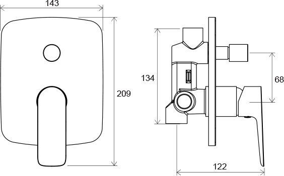 Смеситель скрытого монтажа Ravak Classic CL 061.00, X070086