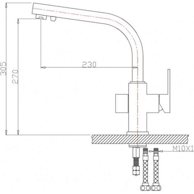 Смеситель для кухни ZorG ZR 311 YF сатин