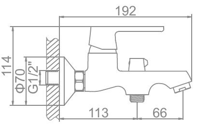 Смеситель для ванны с цветной накладкой Ledeme L3253