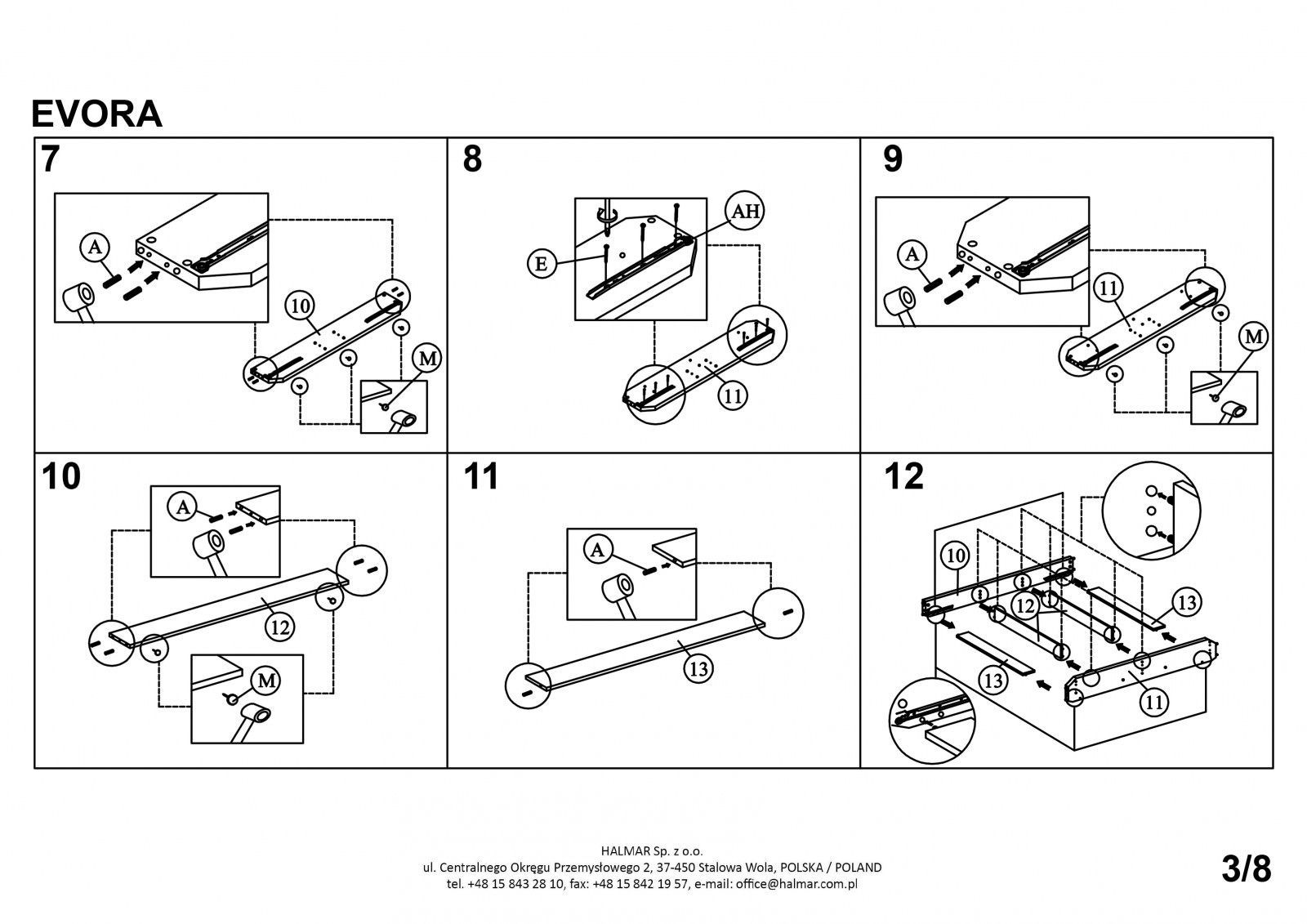 Кровать Halmar Evora бежевый 160/200, V-CH-EVORA-LOZ