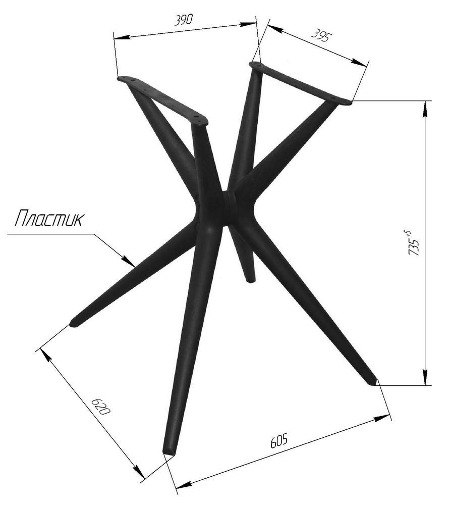 Основание для стола Sheffilton SHT-TU30 коричневый, 180139
