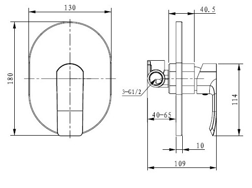 Смеситель для ванны  Kaiser Aurora, 67177-1