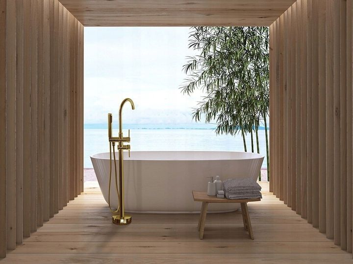 Смеситель для ванны Rea Ortis L.Gold, REA-B7430